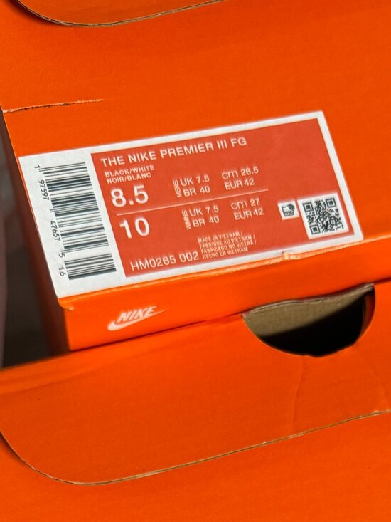 Nike Premier III 3 FG Soccer Cleats Black White HM0265-002 Men Size 8.5 NEW main image 5